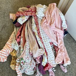 Tons of baby girl pajamas. Target, carters, little sleepies, old navy.